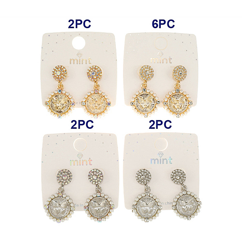 Vintage Butterfly Pearl Earring