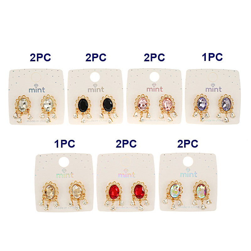 Vintage Crystal Dangle Earrings