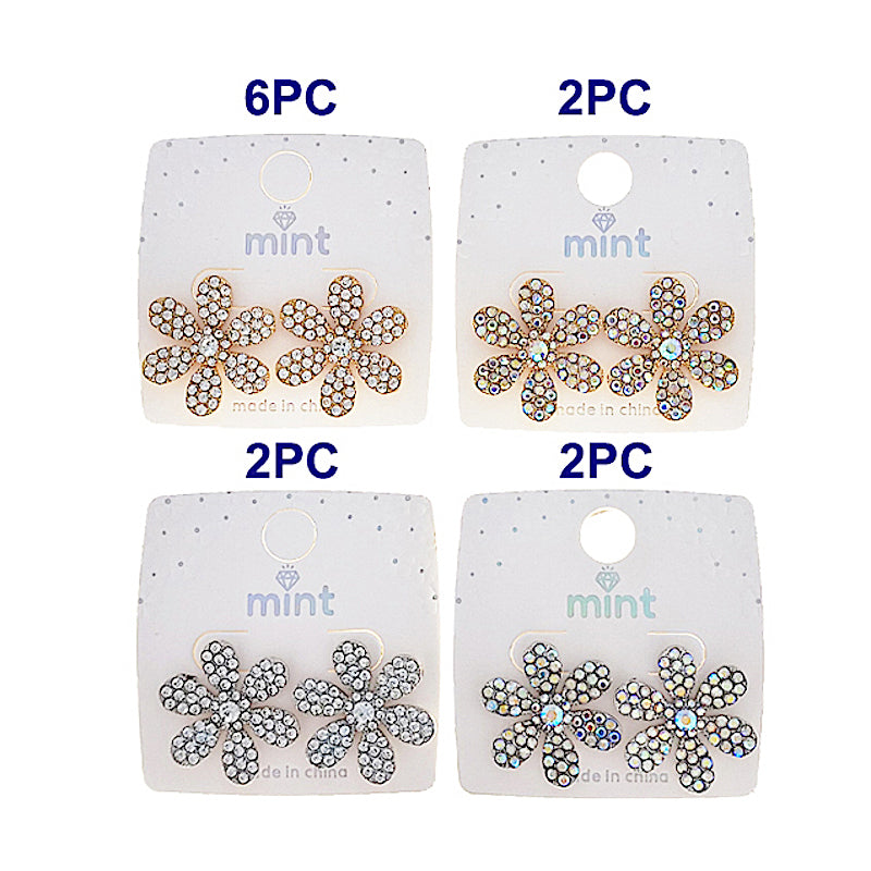 Pavé Flower Earrings