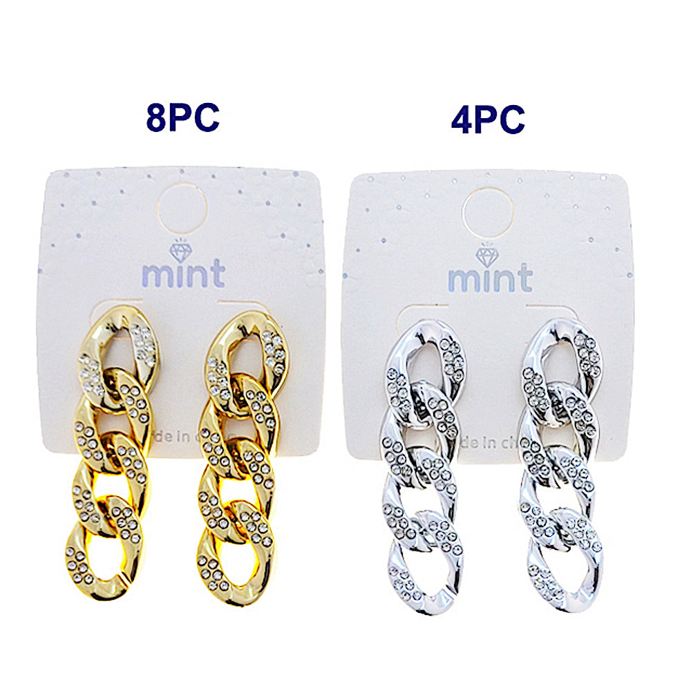 Rhinestone Link Earring