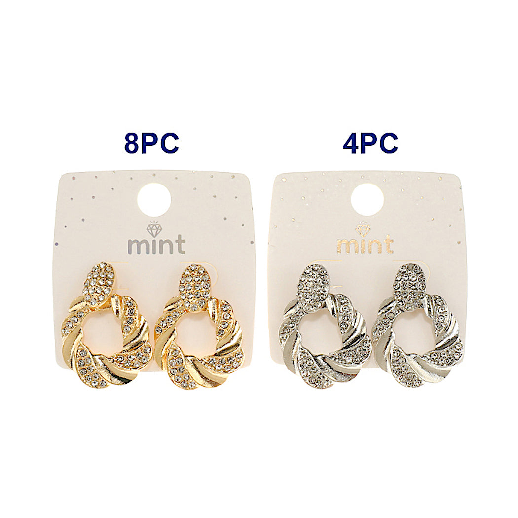 Rhinestone Swirl Earring