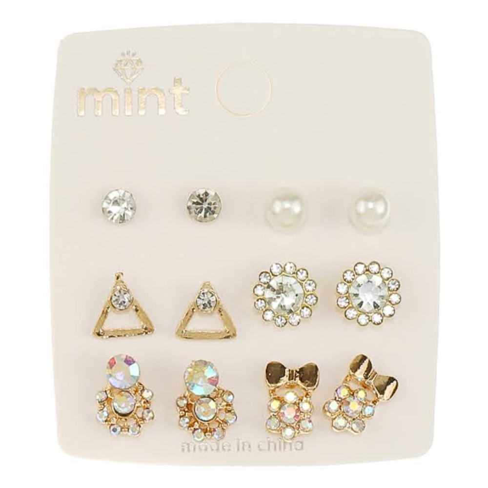 JAE47298 - 6 Pair Earring Set