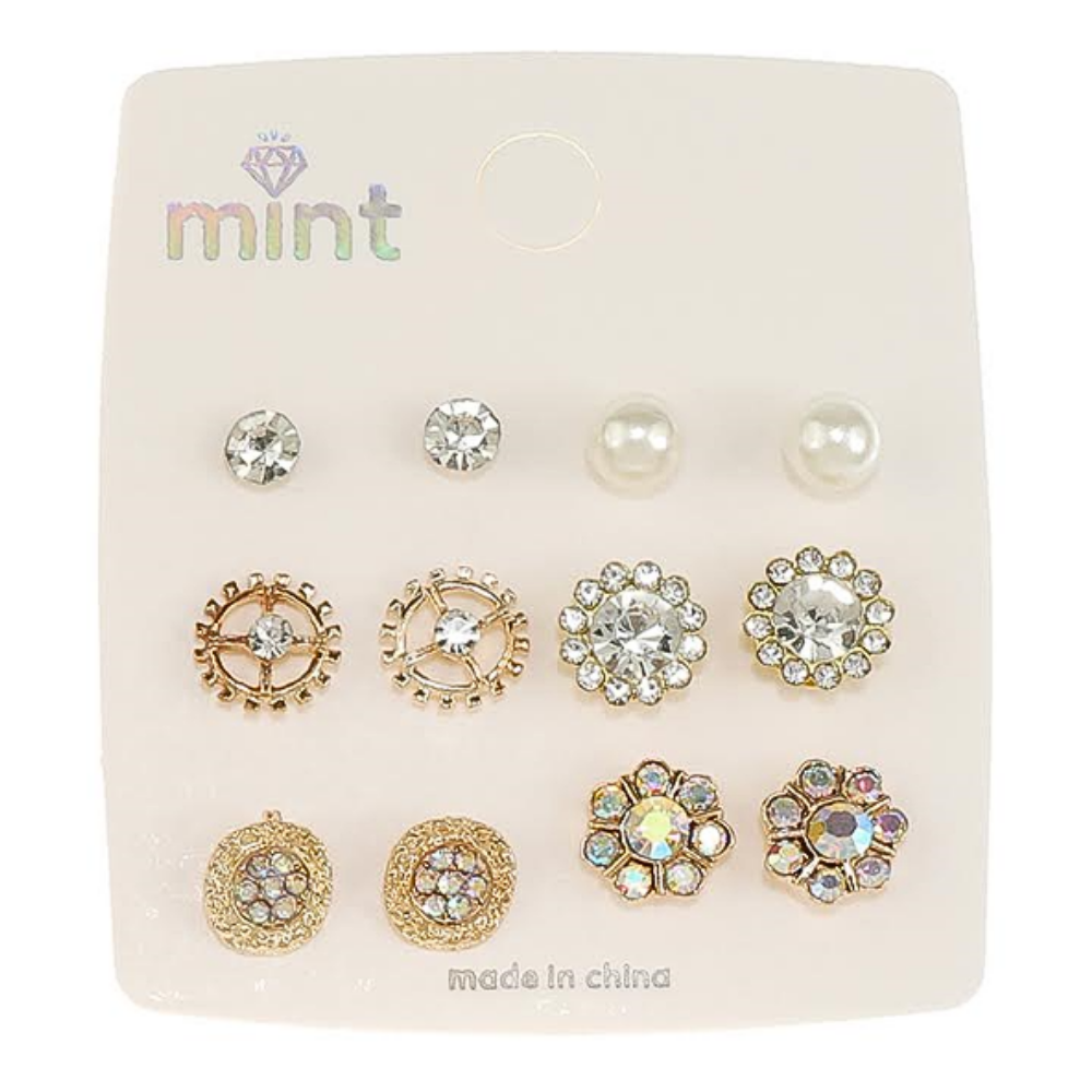 JAE47300 - 6 Pair Earring Set