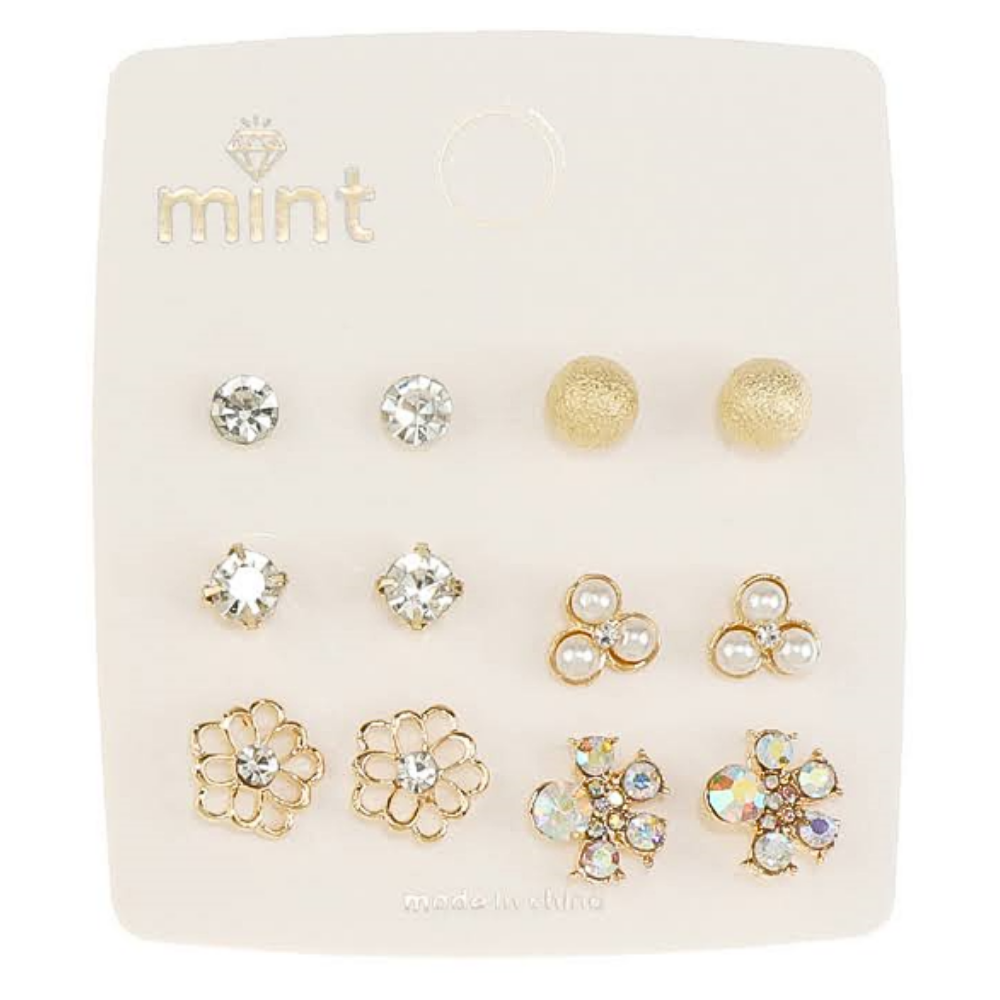 JAE47301 - 6 Pair Earring Set