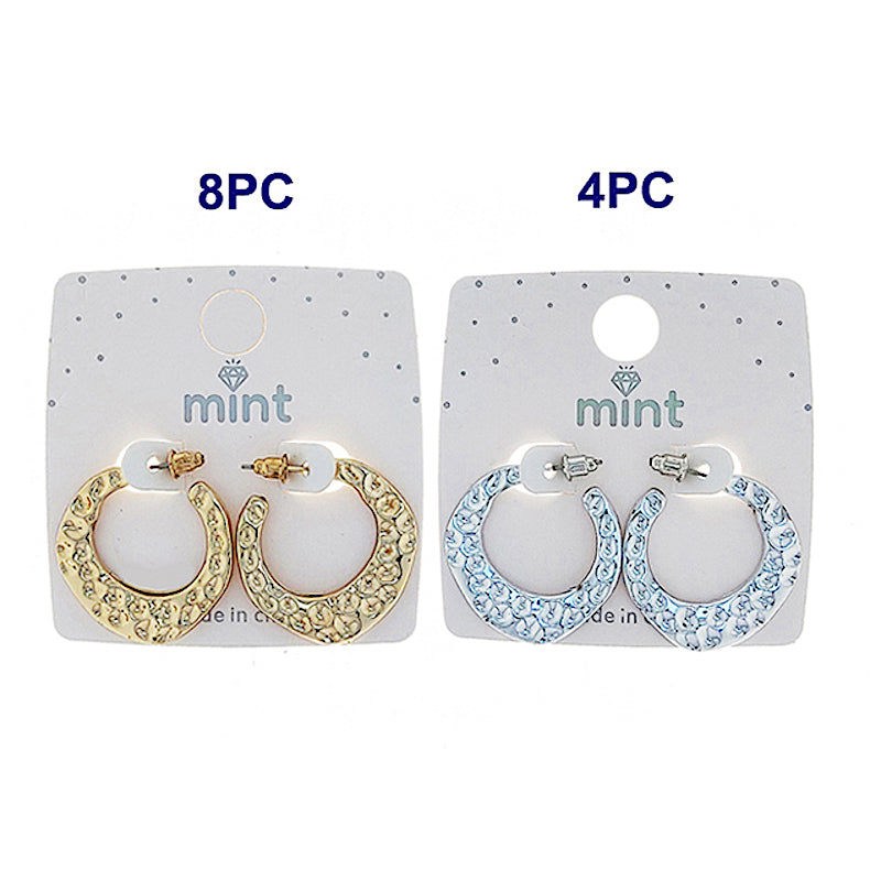 Hammered Metal Hoops