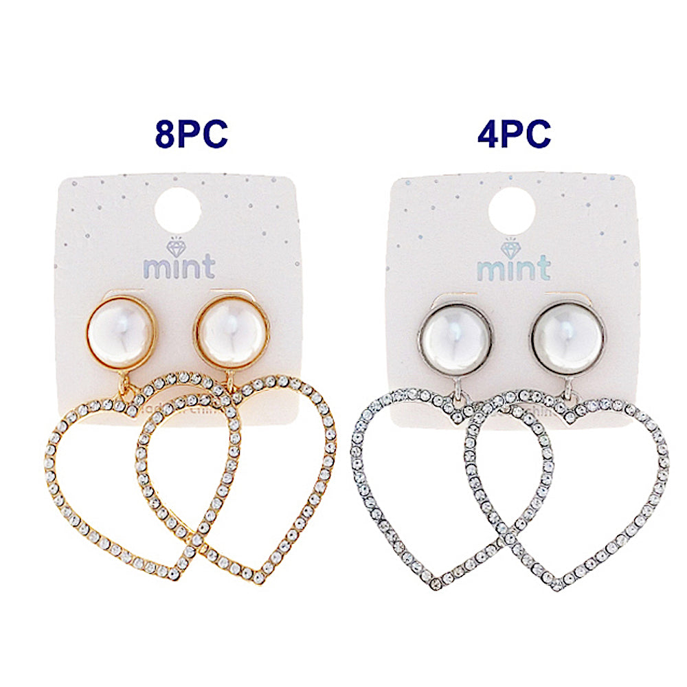 Pearl Heart Statement Earring