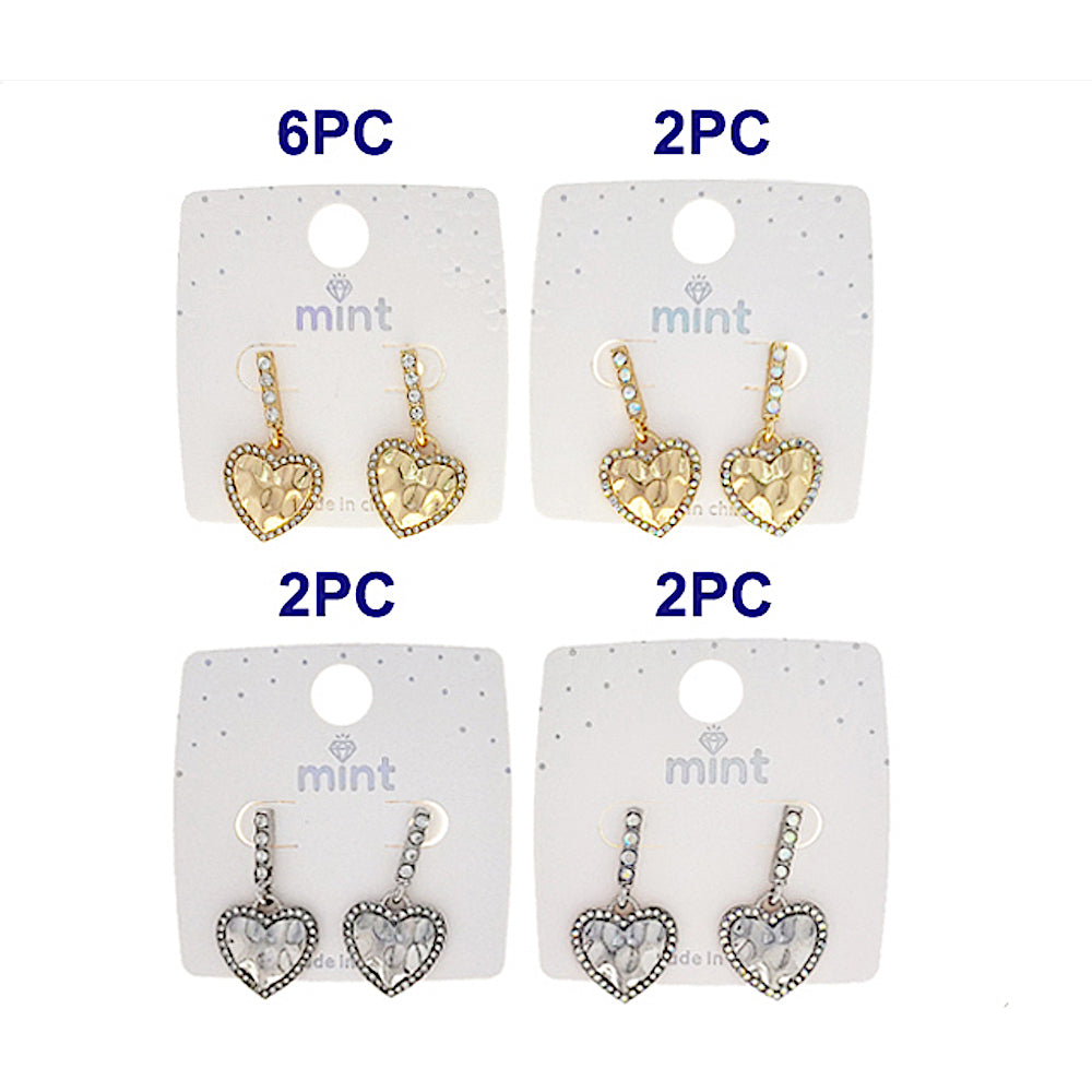 JAE47792 - Hammered Heart Earring