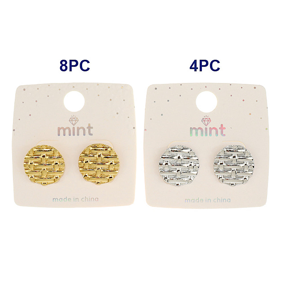 Basketweave Post Earring