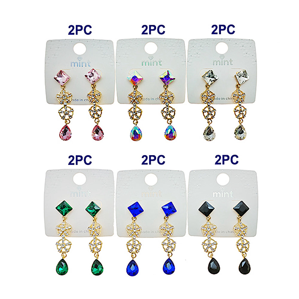 JAE47989 - Crystal Star Drop Earring