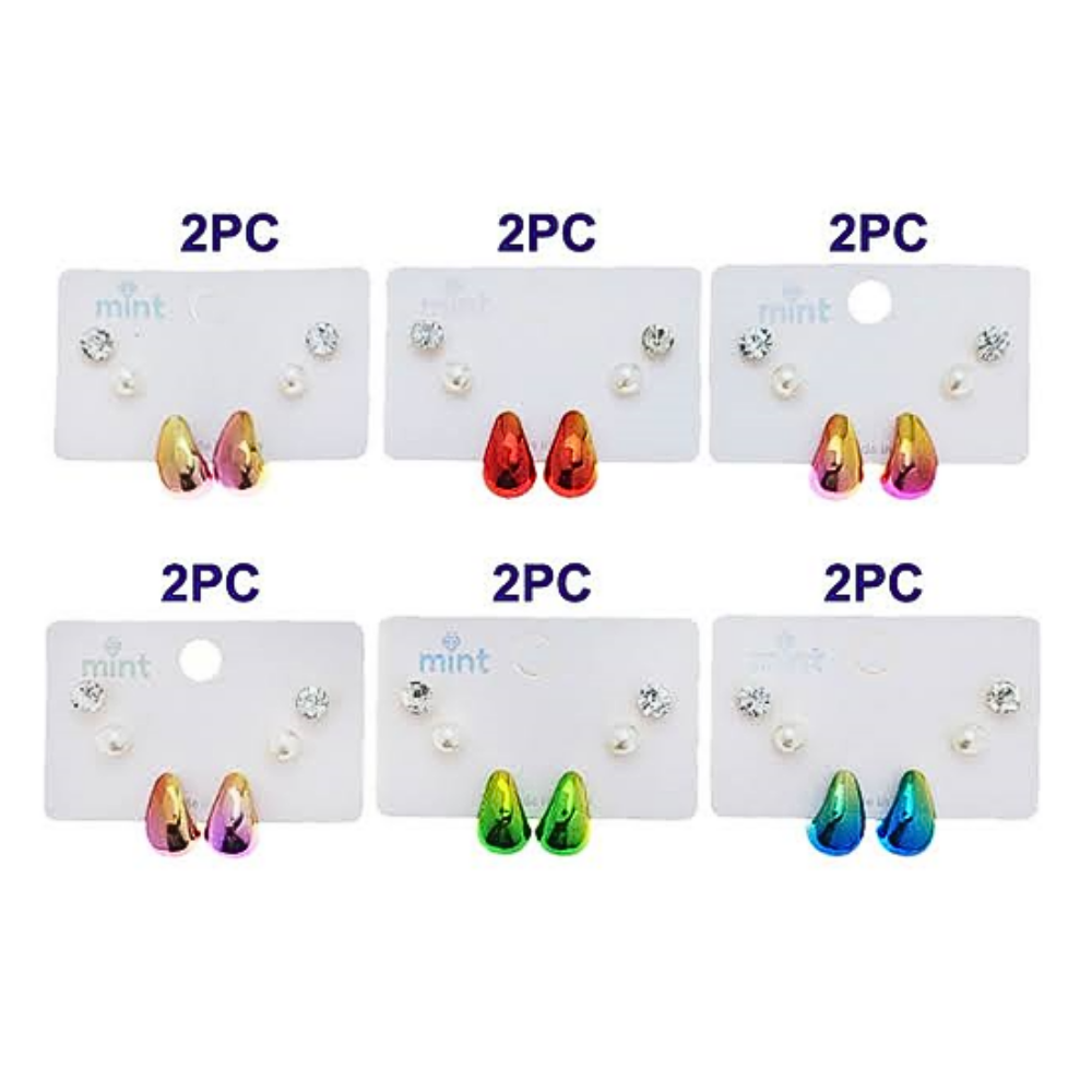 3 Pair Teardrop Earring Set