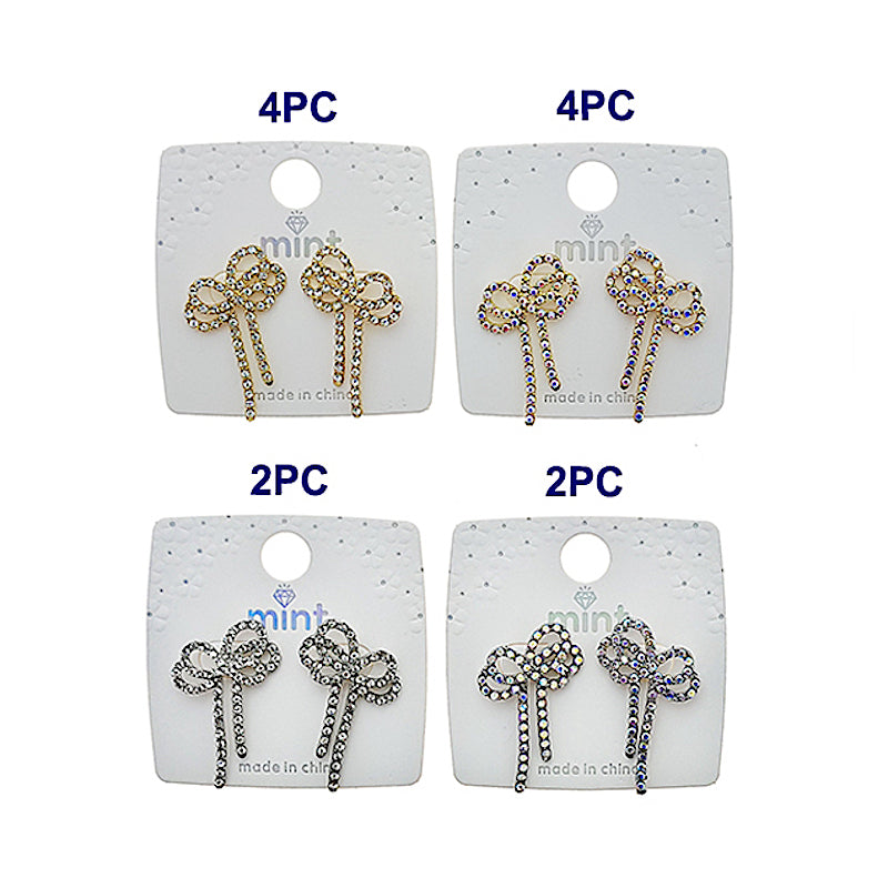 Rhinestone Bow Earring