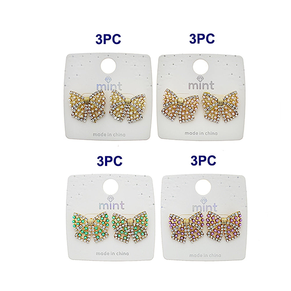 JAE48306 - Pavé Bow Post Earring