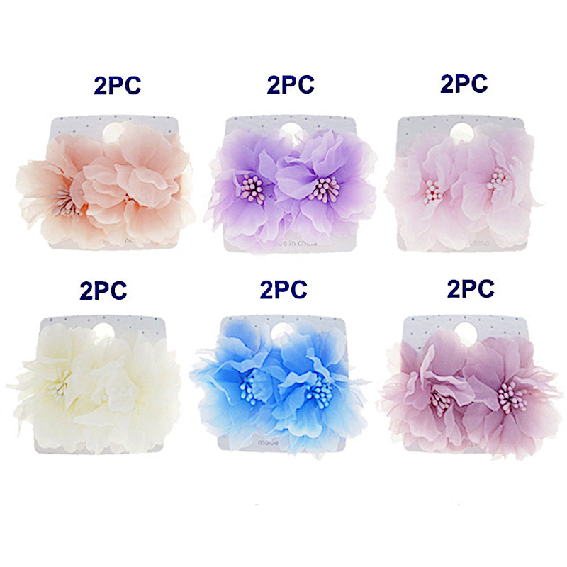 Fabric Flower Earrings