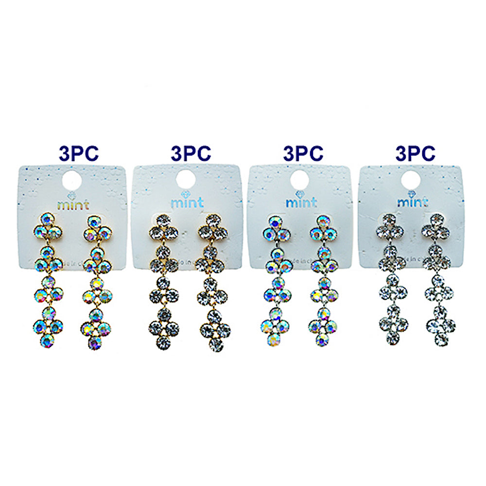 Crystal Cluster Drop Earring