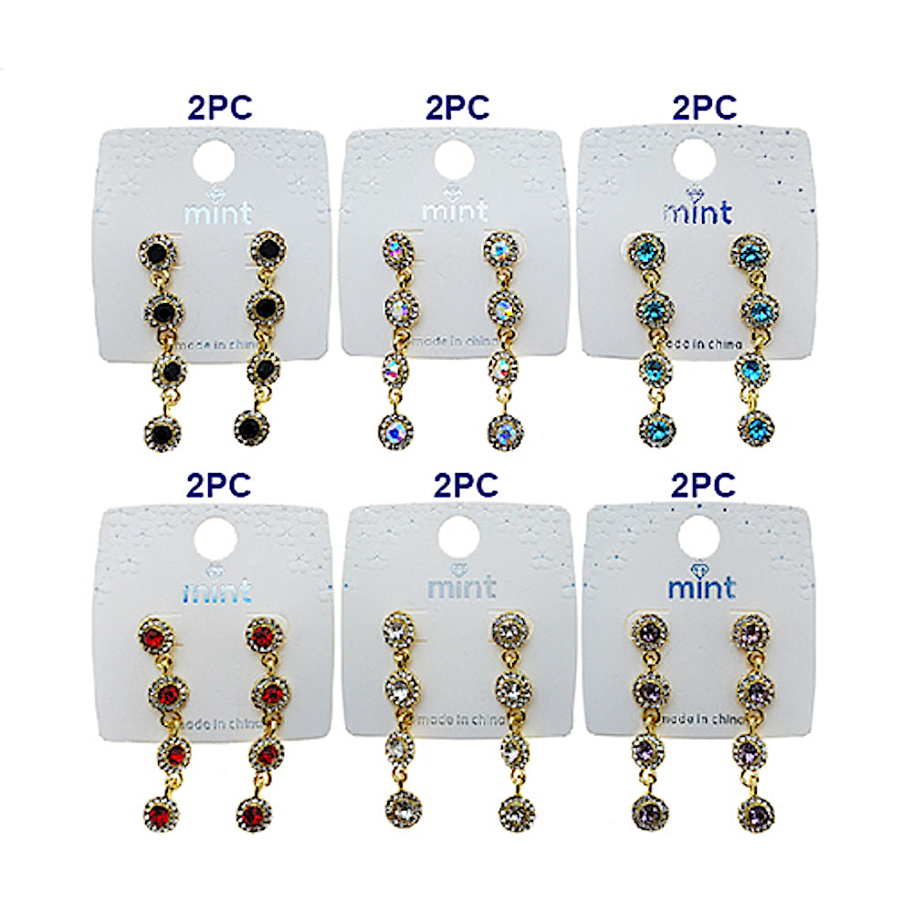 Crystal Halo Drop Earring