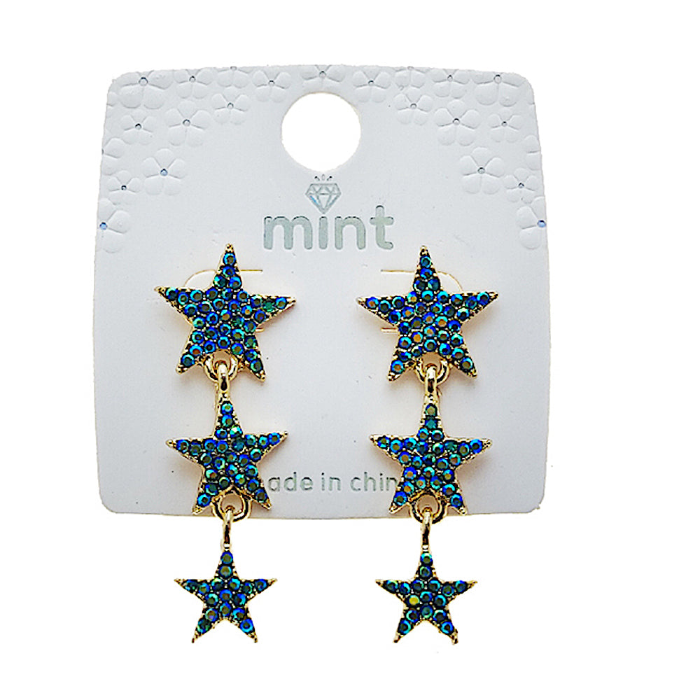 Rhinestone Star Cascade Earring