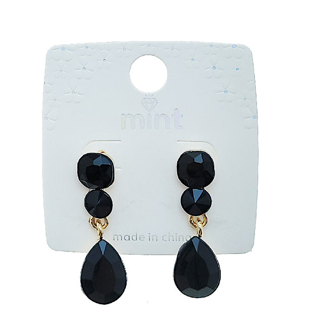 Black Drop Earring