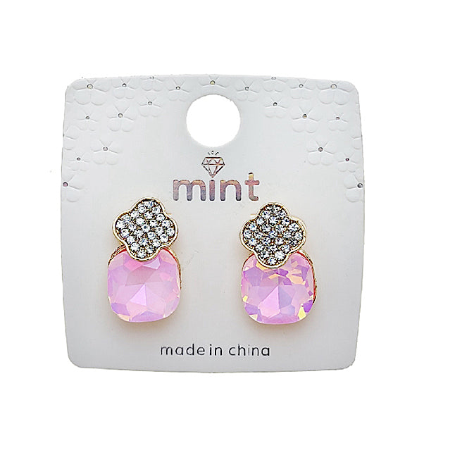 JAE49374PIN - Pastel Crystal Post Earring