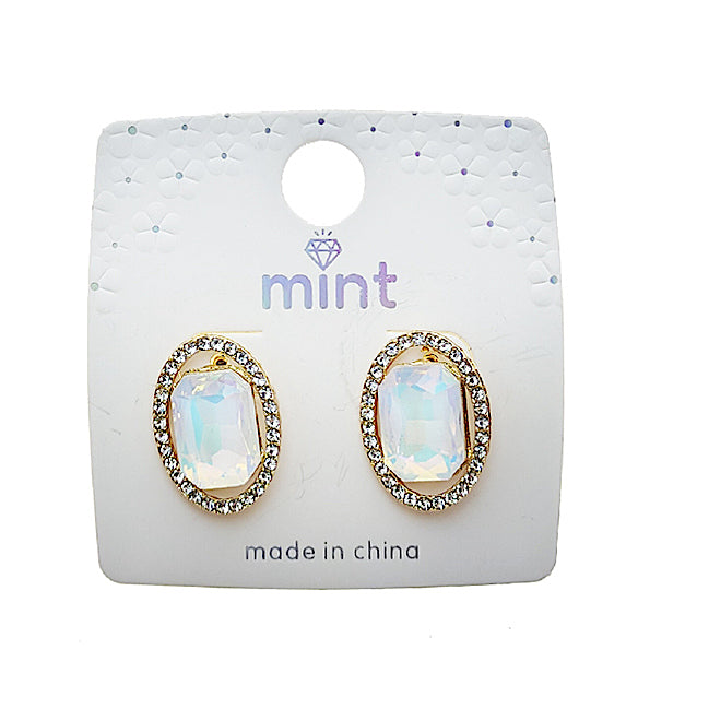 JAE49376PIN - Pastel Crystal Post Earring
