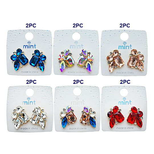 JAE49394 - Crystal Cluster Post Earring