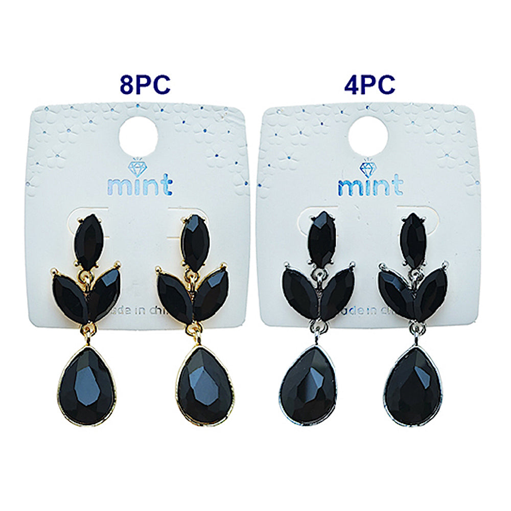 Black Teardrop Earring