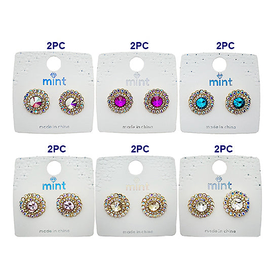 JAE49422 - Crystal Halo Post Earring