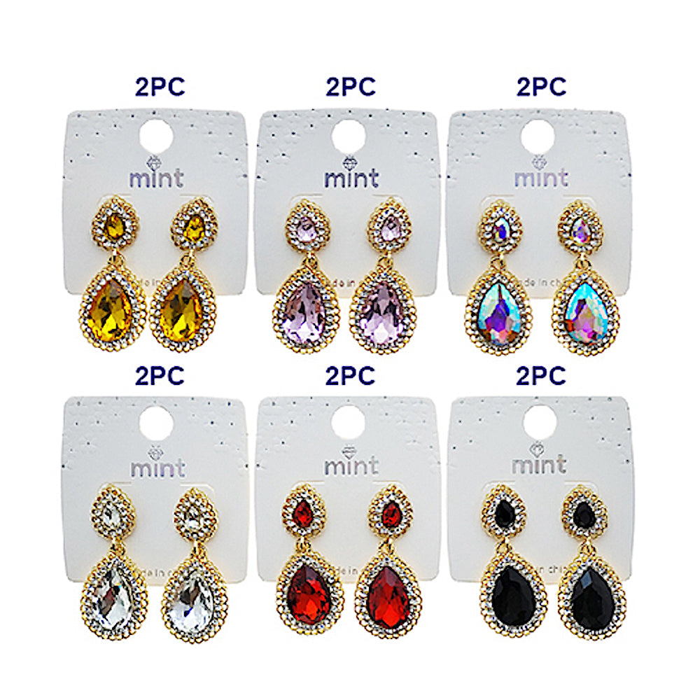 Vintage Teardrop Crystal Earring