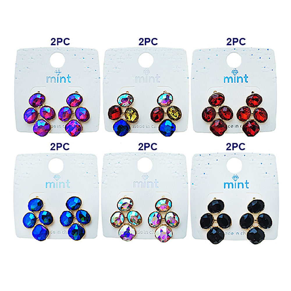 JAE49465 - Crystal Cluster Post Earring