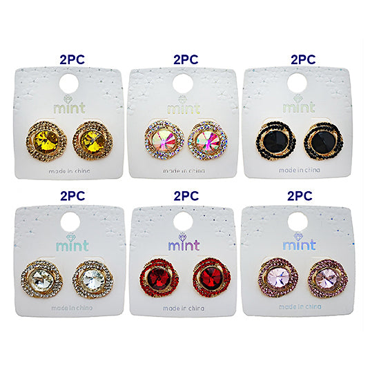 Crystal Halo Post Earring