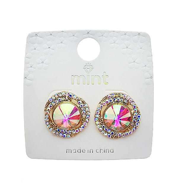 Crystal Halo Post Earring