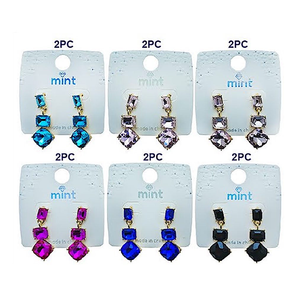 Stacked Crystal Earring