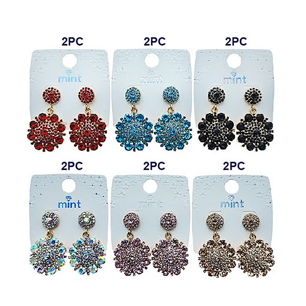 Pavé Rhinestone Flower Earring