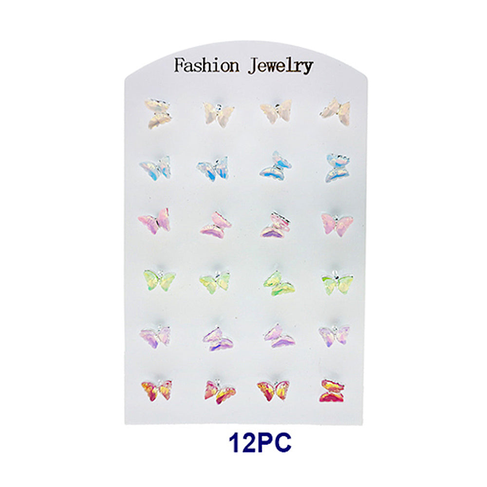 Pastel Butterfly Stud Earrings