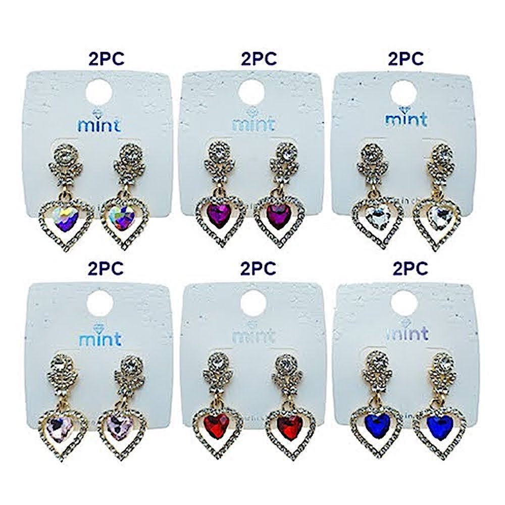 Crystal Heart Statement Earring