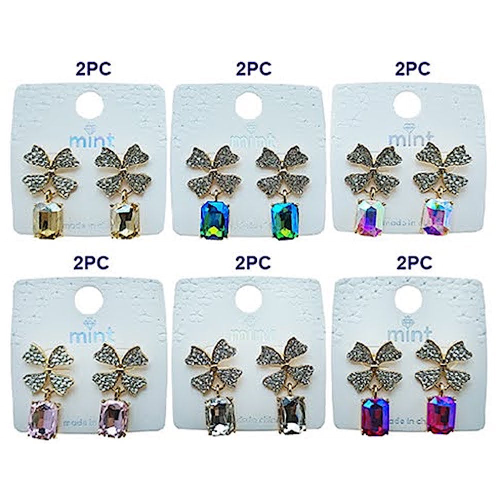 Pavé Clover Crystal Drop Earring