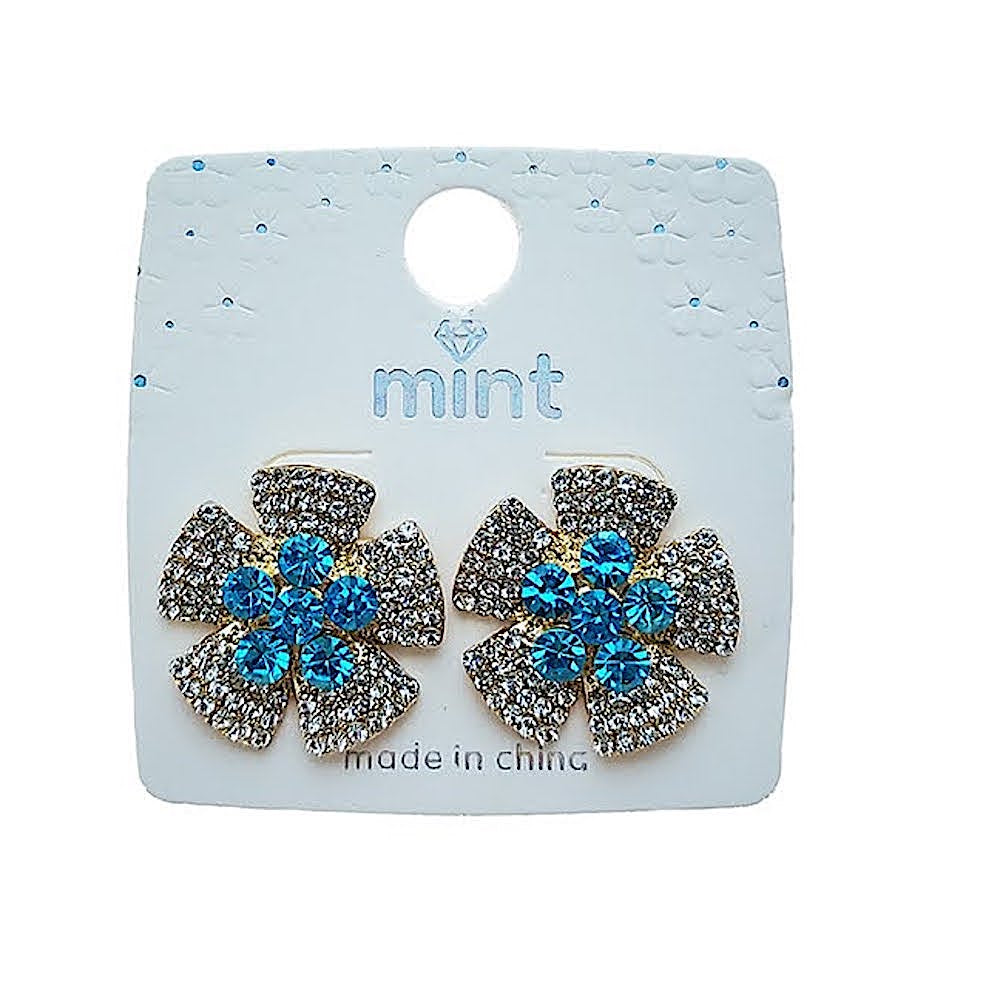 Pavé Flower Post Earring