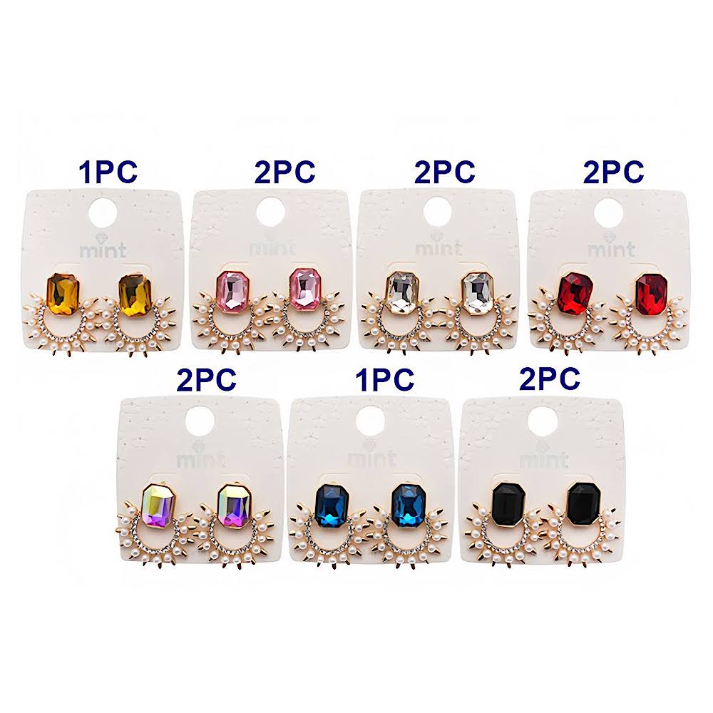 Crystal & Pearl Sun Statement Earring