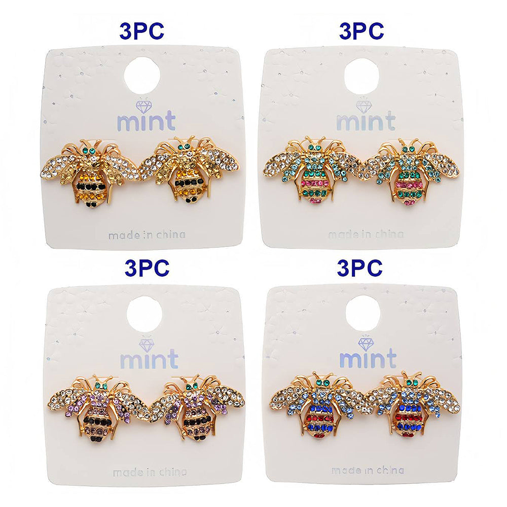 Pavé Honey Bee Statement Earring