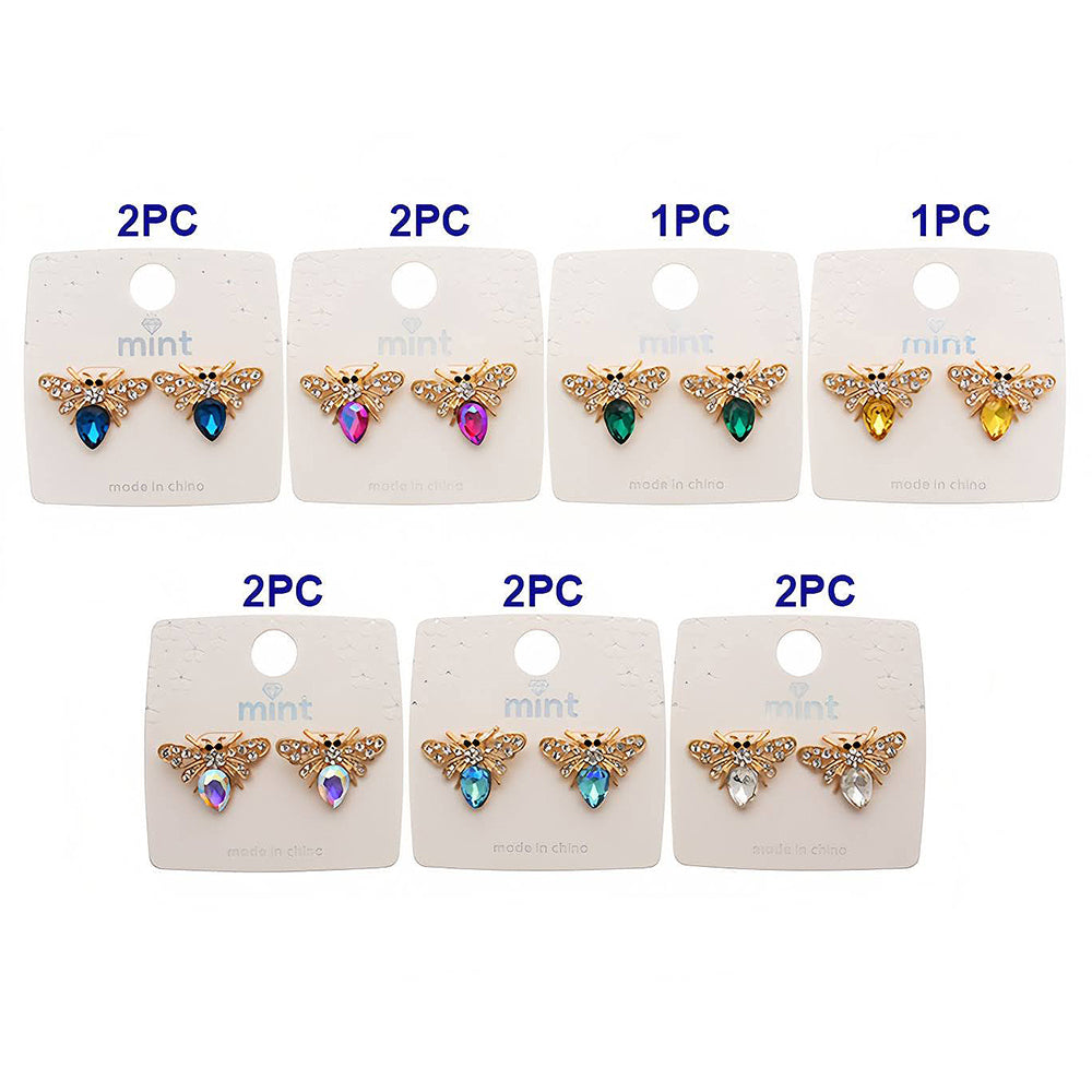 Pavé & Crystal Honey Bee Earring