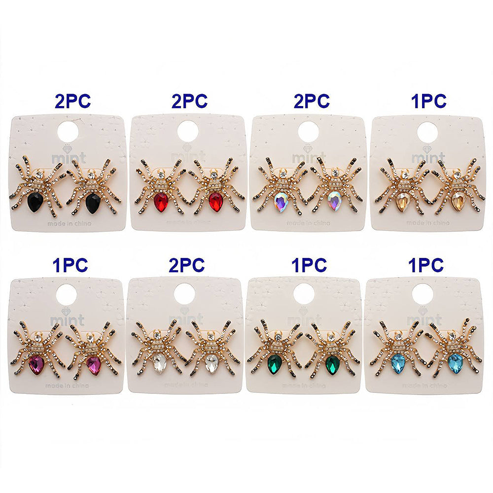 Rhinestone Spider Statement Earring