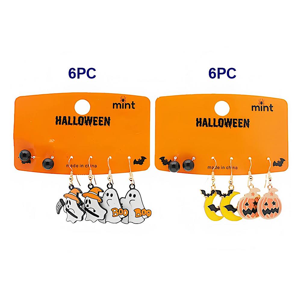 3 Pair Halloween Character Earring Set