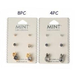 3 Pair Swan Stud Earring Set