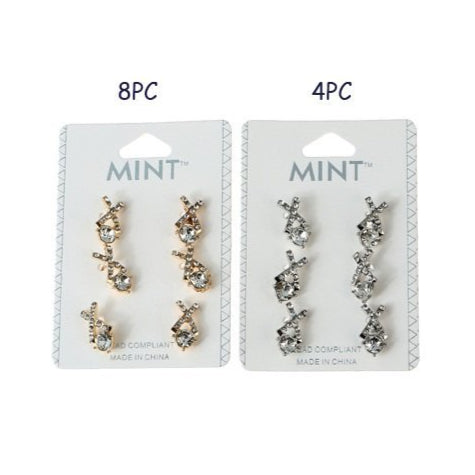 3 Pair Stud Earring Set