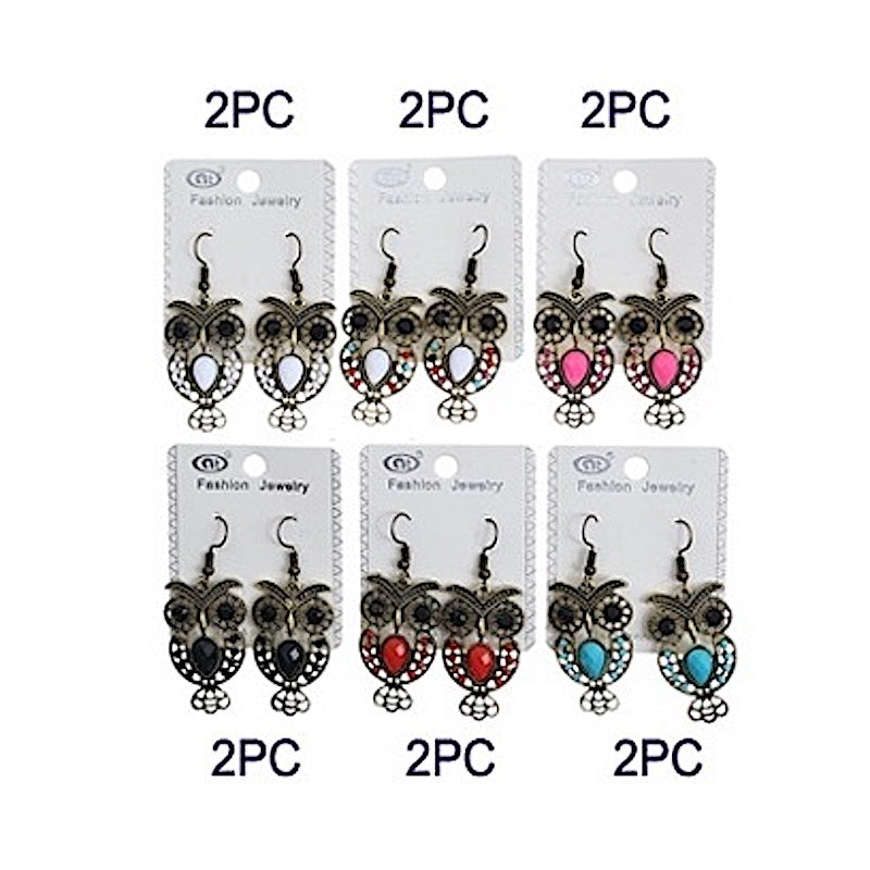 Vintage Filigree Owl Earring