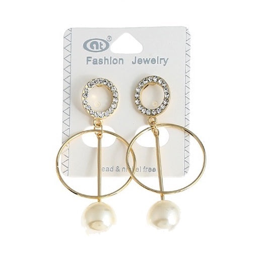JAE27618 - Korean Style Circle Drop Earring