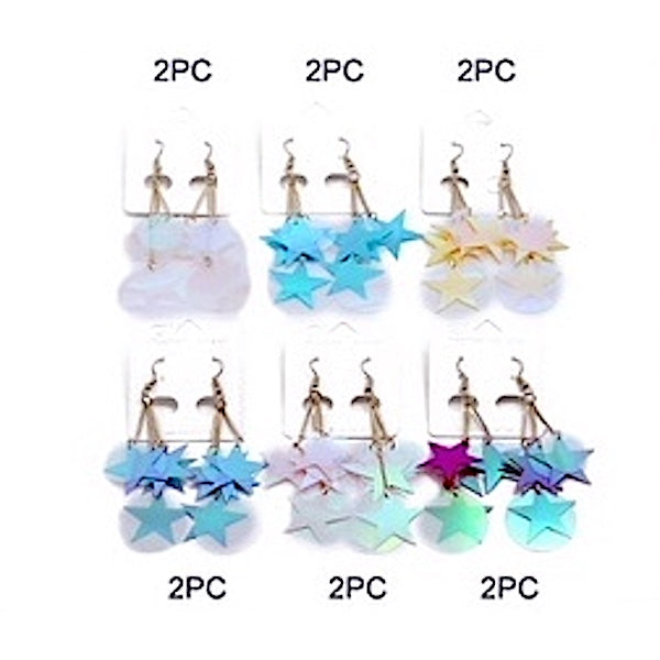 Holographic Sequin Star Earring