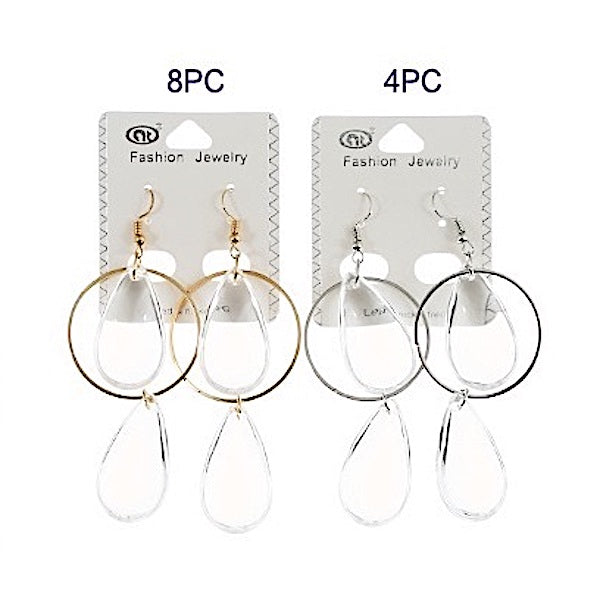 Clear Bead Drop Earring