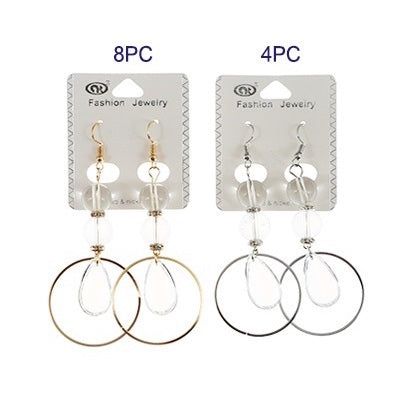 Clear Bead Drop Earring