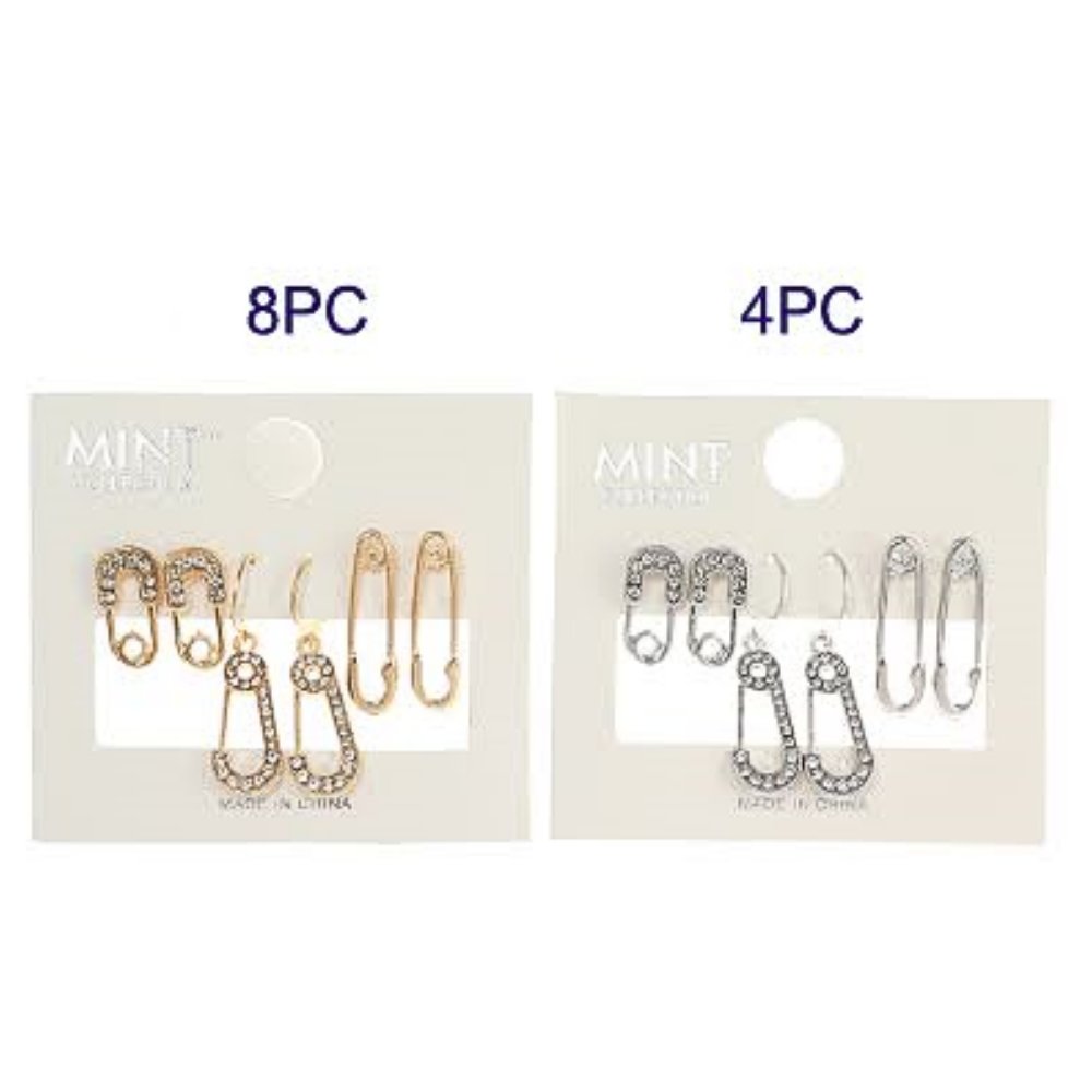 JAE39857 - 3 Pair Paper Clip Earring Set