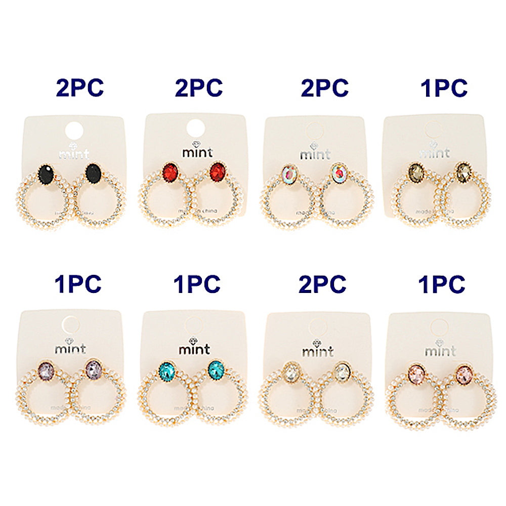 Pearl Circle Statement Earring